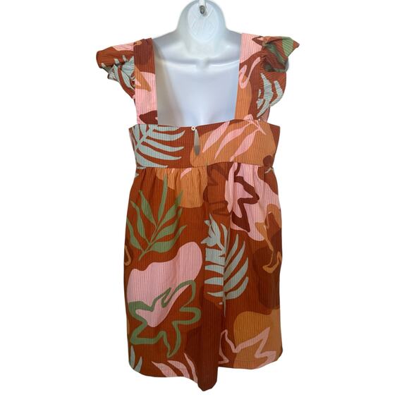 NWT Open Edit Nordstrom Slip On Dress MulticolorTropical  S - Picture 2 of 12